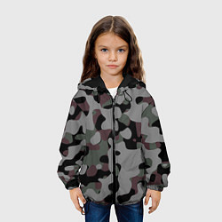 Куртка с капюшоном детская Камуфляж Urban Night, цвет: 3D-черный — фото 2