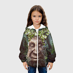 Куртка с капюшоном детская Мудрое Таинственное Дерево, цвет: 3D-белый — фото 2