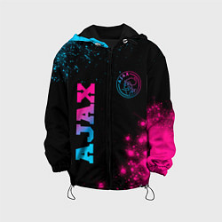 Детская куртка Ajax - neon gradient: надпись, символ