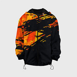 Куртка с капюшоном детская Orange and black, цвет: 3D-черный