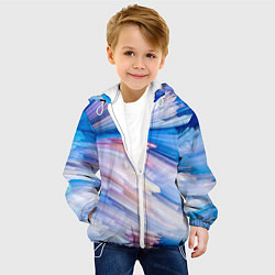 Куртка с капюшоном детская Красочные линии, цвет: 3D-белый — фото 2