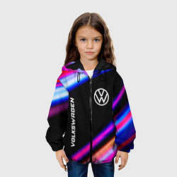 Куртка с капюшоном детская Volkswagen speed lights, цвет: 3D-черный — фото 2