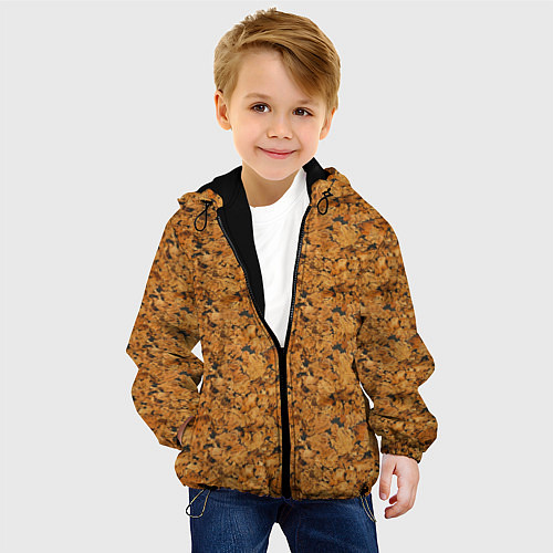 Детская куртка Пробковое дерево - текстура / 3D-Черный – фото 4