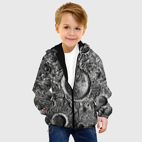 Детская куртка Поверхность луны / 3D-Черный – фото 4