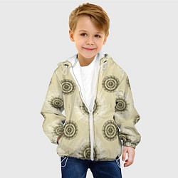Куртка с капюшоном детская Винтажный компас, цвет: 3D-белый — фото 2