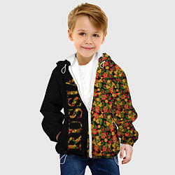 Куртка с капюшоном детская Хохлома-символ России, цвет: 3D-белый — фото 2