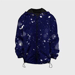 Куртка с капюшоном детская Снежная новогодняя ночь, цвет: 3D-черный