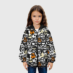Куртка с капюшоном детская Злобные панды, цвет: 3D-черный — фото 2