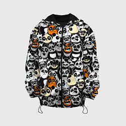 Куртка с капюшоном детская Злобные панды, цвет: 3D-черный