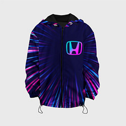 Куртка с капюшоном детская Honda neon speed lines, цвет: 3D-черный