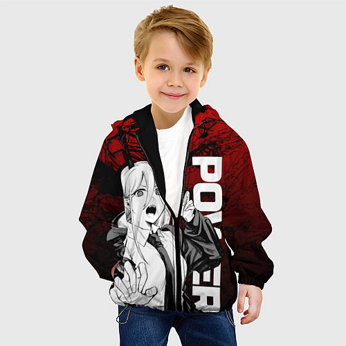Детская куртка Пауэр : Человек-бензопила / 3D-Черный – фото 4