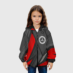 Куртка с капюшоном детская Mercedes sports racing, цвет: 3D-черный — фото 2