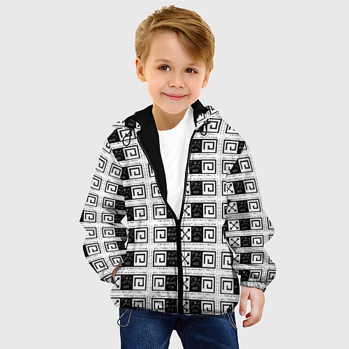 Детская куртка Signs hieroglyphs / 3D-Черный – фото 4