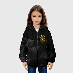 Куртка с капюшоном детская Сборная Германии треугольники, цвет: 3D-черный — фото 2