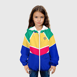 Куртка с капюшоном детская FIRM ретро раскраска, цвет: 3D-белый — фото 2
