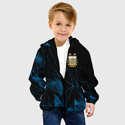 Куртка с капюшоном детская Сборная Аргентины линии, цвет: 3D-черный — фото 2