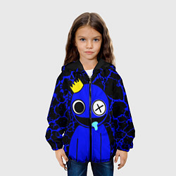 Куртка с капюшоном детская Радужные друзья - персонаж Синий, цвет: 3D-черный — фото 2