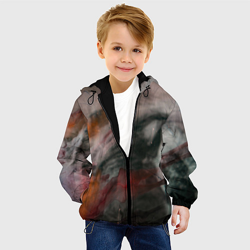 Детская куртка Темнота, тени и краски / 3D-Черный – фото 4