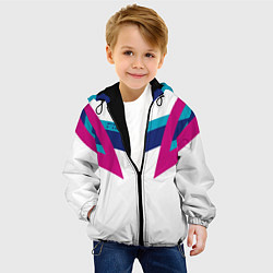 Куртка с капюшоном детская FIRM белый спортик, цвет: 3D-черный — фото 2