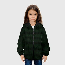 Куртка с капюшоном детская Однотонный двоичный код, цвет: 3D-черный — фото 2