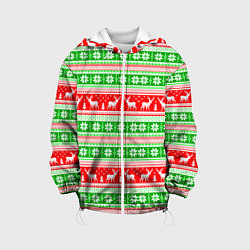 Куртка с капюшоном детская Deers patterns, цвет: 3D-белый