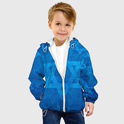 Куртка с капюшоном детская Звезды Давида, цвет: 3D-белый — фото 2