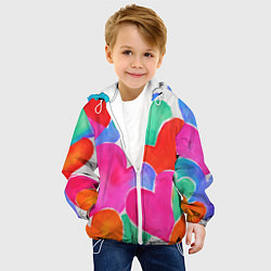 Куртка с капюшоном детская Сердечный день, цвет: 3D-белый — фото 2
