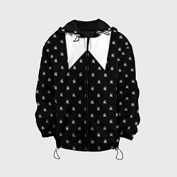 Куртка с капюшоном детская Уэнздей Аддамс: униформа, цвет: 3D-черный