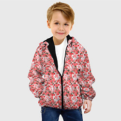 Куртка с капюшоном детская Маски лисиц кицунэ и цветущая камелия, цвет: 3D-черный — фото 2