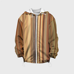 Куртка с капюшоном детская Золотистые и серые линии в геометрии, цвет: 3D-белый