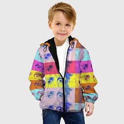 Куртка с капюшоном детская Глаза Джексона, цвет: 3D-черный — фото 2