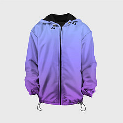 Куртка с капюшоном детская Фиолетовый градиент, цвет: 3D-черный
