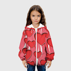Куртка с капюшоном детская Святой Валентин для твоих любимых, цвет: 3D-белый — фото 2