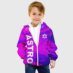 Куртка с капюшоном детская Astro neon grunge, цвет: 3D-белый — фото 2