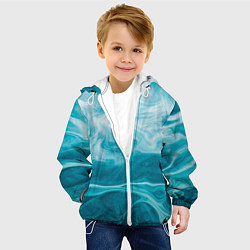 Куртка с капюшоном детская Морской бриз, цвет: 3D-белый — фото 2