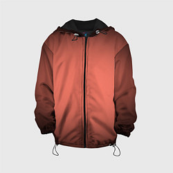 Куртка с капюшоном детская Коралловый градиент, цвет: 3D-черный