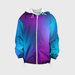 Куртка с капюшоном детская НЕОНОВЫЙ ГРАДИЕНТ, цвет: 3D-белый