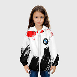 Куртка с капюшоном детская BMW art, цвет: 3D-белый — фото 2
