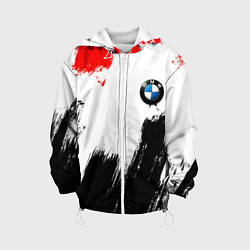 Куртка с капюшоном детская BMW art, цвет: 3D-белый