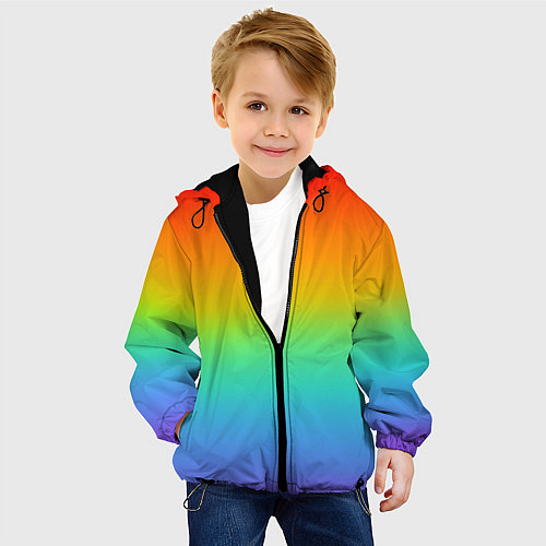 Детская куртка Я радуга / 3D-Черный – фото 4
