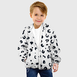 Куртка с капюшоном детская Снежный барсик, цвет: 3D-белый — фото 2