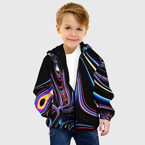 Детская куртка Черный глянец / 3D-Черный – фото 4
