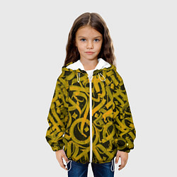 Куртка с капюшоном детская Gold Calligraphic, цвет: 3D-белый — фото 2
