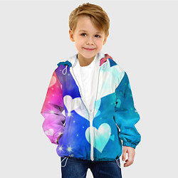 Куртка с капюшоном детская Dreamy Hearts Multicolor, цвет: 3D-белый — фото 2