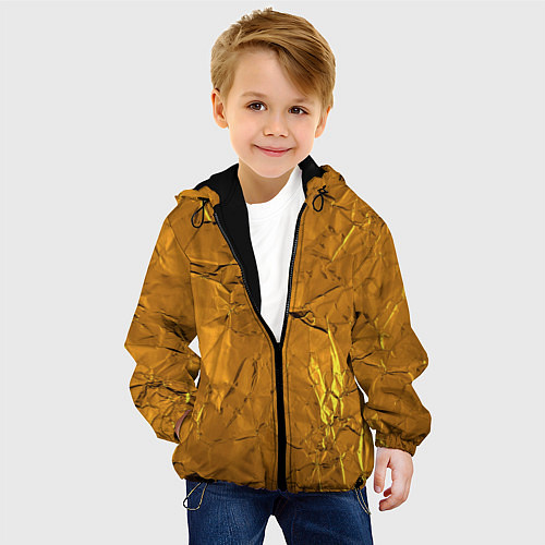 Детская куртка Золотое стекло / 3D-Черный – фото 4