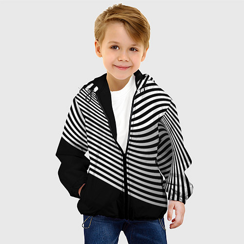 Детская куртка Trendy raster pattern / 3D-Черный – фото 4