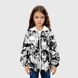 Куртка с капюшоном детская Цую Асуи - Моя геройская академия, цвет: 3D-белый — фото 2