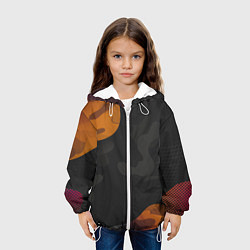 Куртка с капюшоном детская Необычный камуфляж, цвет: 3D-белый — фото 2