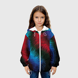 Куртка с капюшоном детская Буря красок, цвет: 3D-белый — фото 2