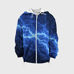 Куртка с капюшоном детская Разряд электричества, цвет: 3D-белый
